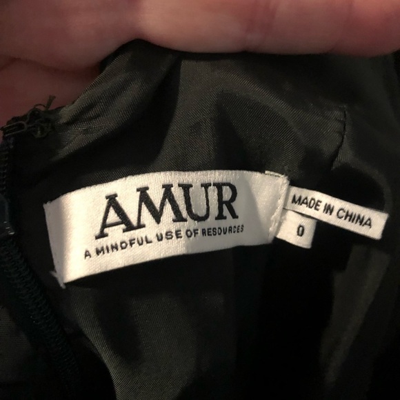 AMUR Sally Silk Sleeveless Ruffle Maxi Gown Dress In Emerald Green Size 0 - Picture 5 of 5